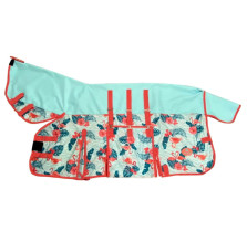 Derka Siatkowa z Wodoodpornym Grzbietem i Kapturem Flamingo Ponyo Horsewear