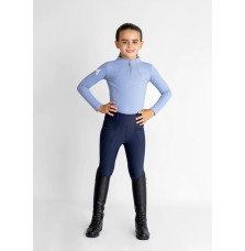 Młodzieżowa Bluzka z Długim Rękawem (Iris Blue) Maximilian Equestrian