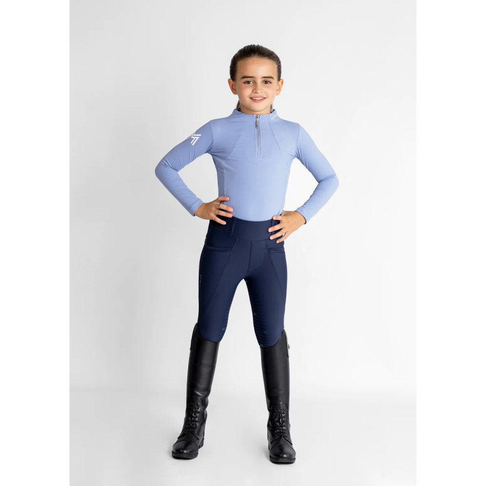 Młodzieżowa Bluzka z Długim Rękawem (Iris Blue) Maximilian Equestrian