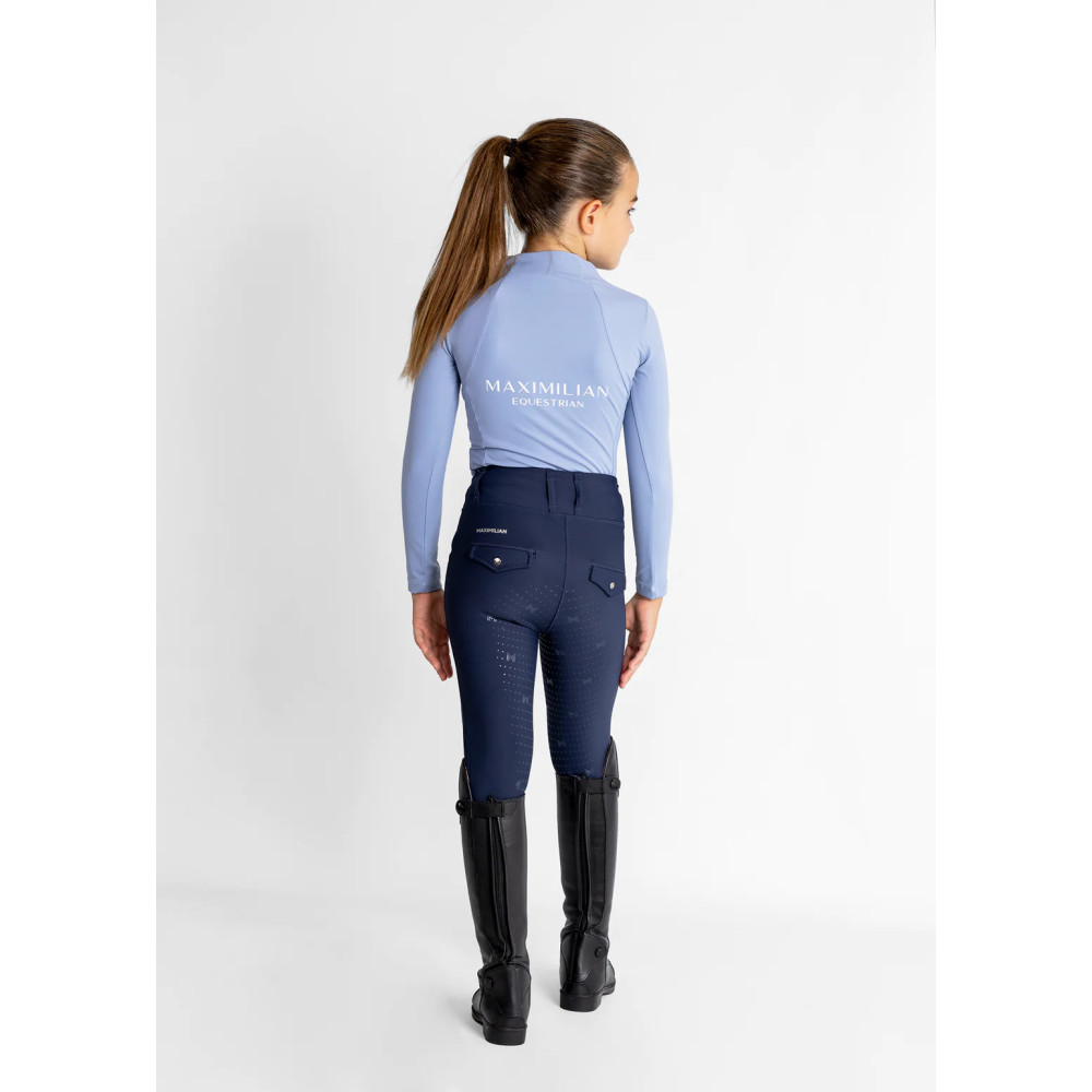 Młodzieżowa Bluzka z Długim Rękawem (Iris Blue) Maximilian Equestrian