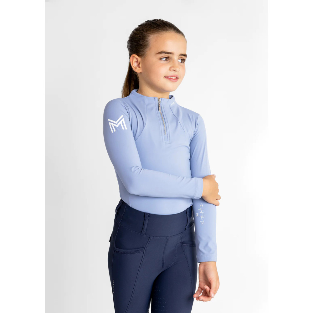 Młodzieżowa Bluzka z Długim Rękawem (Iris Blue) Maximilian Equestrian