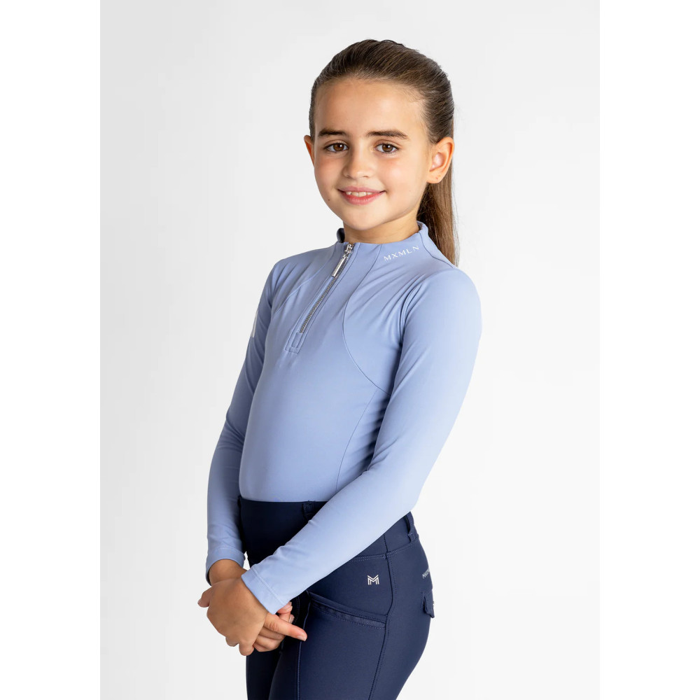 Młodzieżowa Bluzka z Długim Rękawem (Iris Blue) Maximilian Equestrian