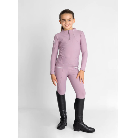 Młodzieżowa Bluzka z Długim Rękawem (Mauve) Maximilian Equestrian