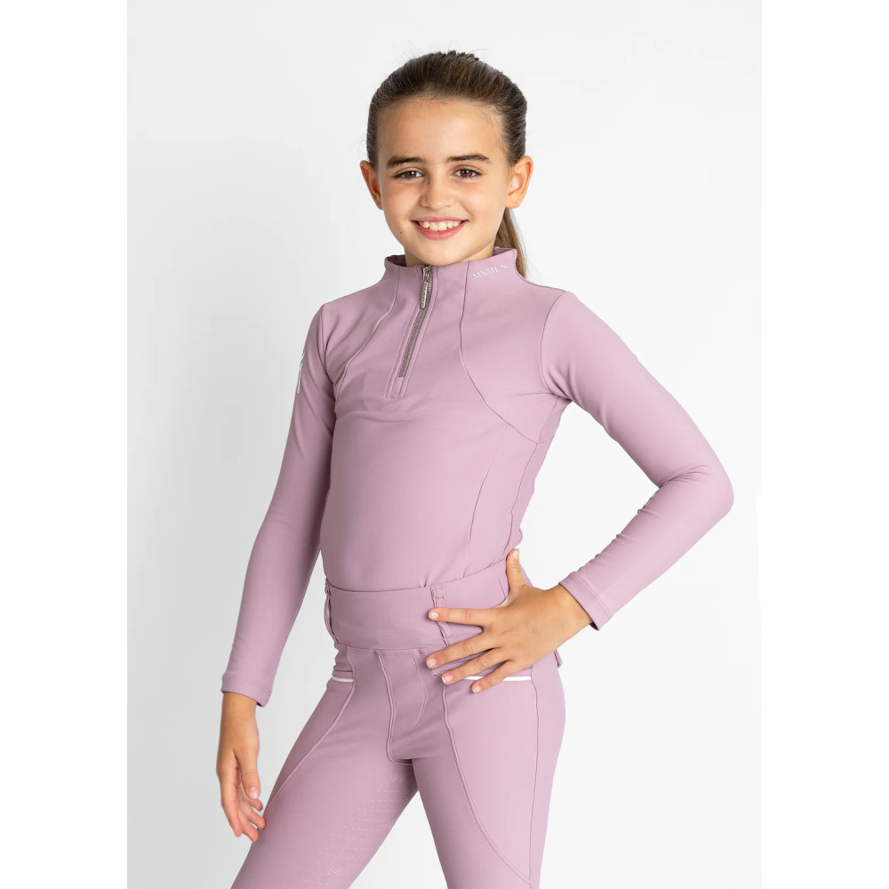 Młodzieżowa Bluzka z Długim Rękawem (Mauve) Maximilian Equestrian