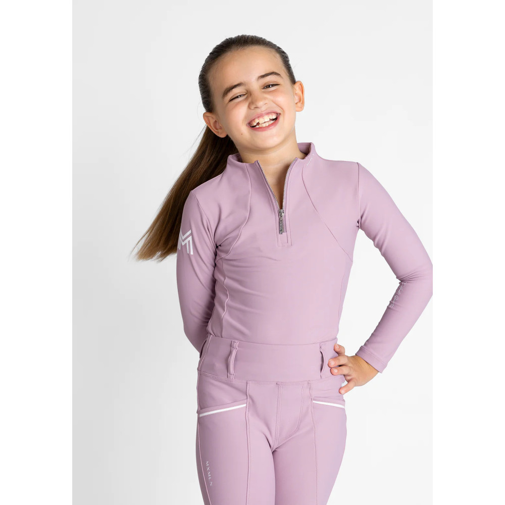 Młodzieżowa Bluzka z Długim Rękawem (Mauve) Maximilian Equestrian