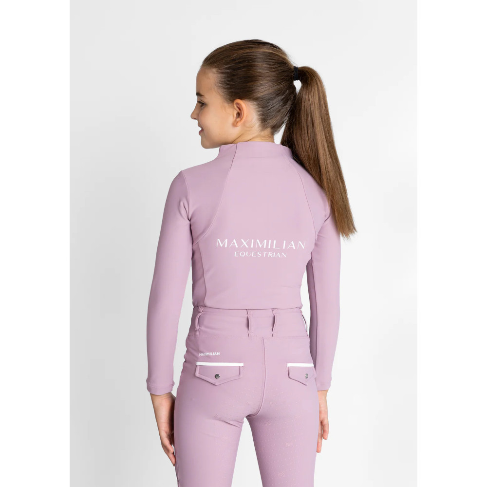 Młodzieżowa Bluzka z Długim Rękawem (Mauve) Maximilian Equestrian