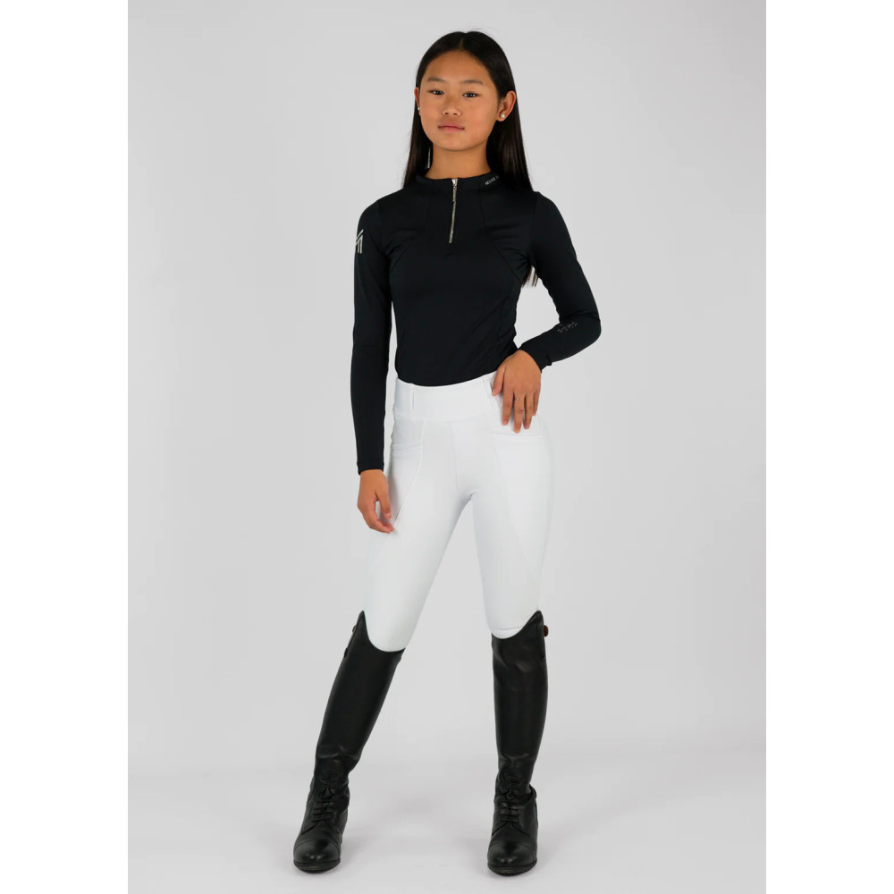 Młodzieżowa Bluzka z Długim Rękawem (Black) Maximilian Equestrian