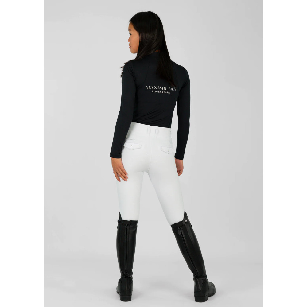 Młodzieżowa Bluzka z Długim Rękawem (Black) Maximilian Equestrian