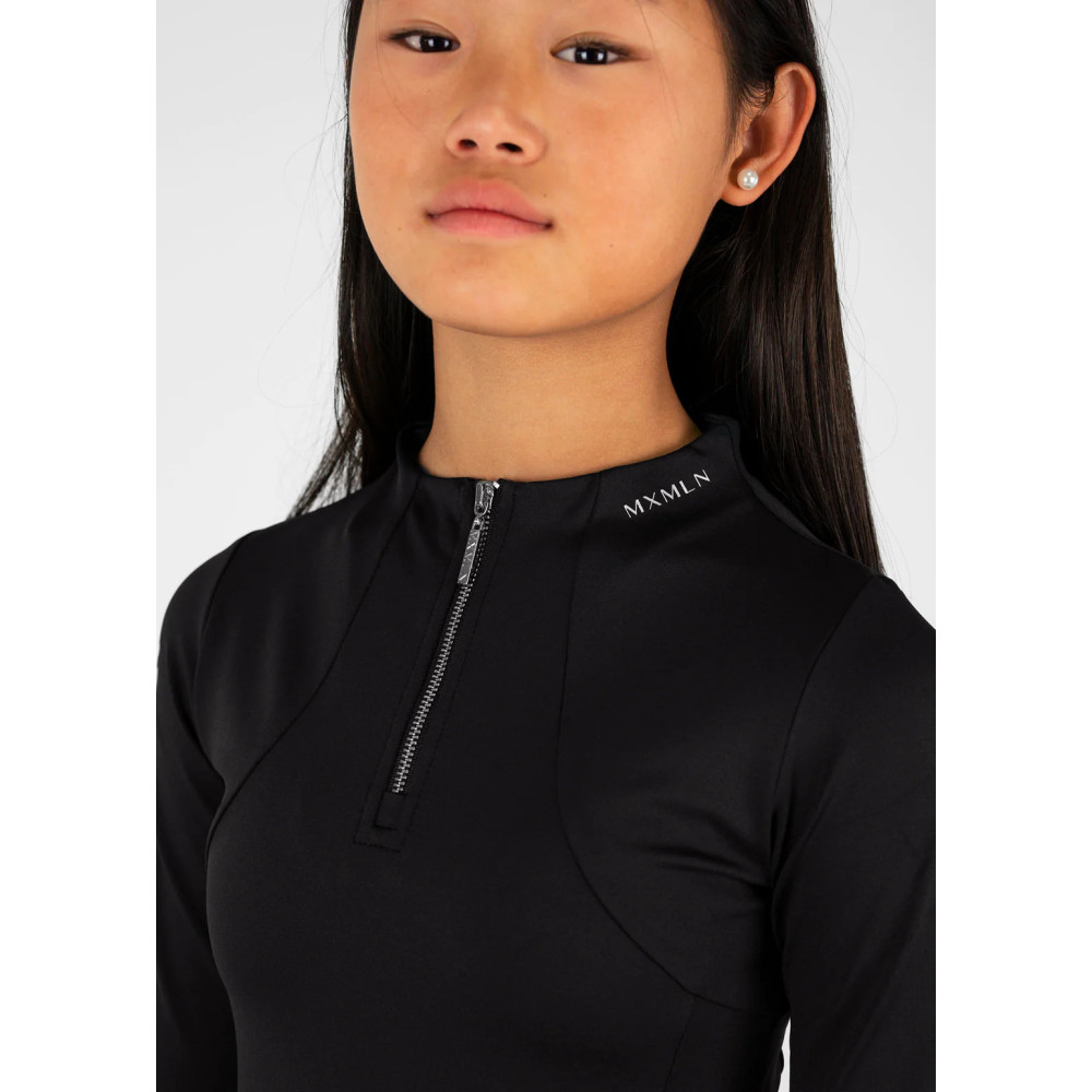 Młodzieżowa Bluzka z Długim Rękawem (Black) Maximilian Equestrian