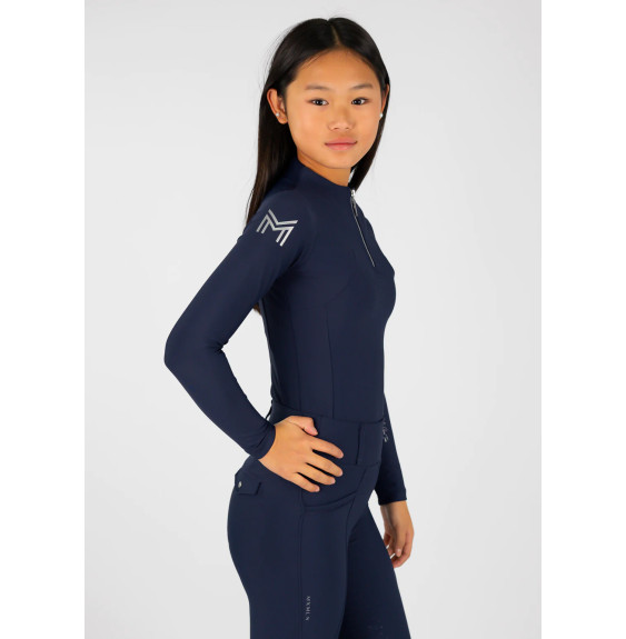 Młodzieżowa Bluzka z Długim Rękawem (Navy) Maximilian Equestrian