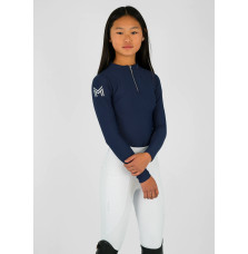 Młodzieżowa Bluzka z Długim Rękawem (Navy) Maximilian Equestrian