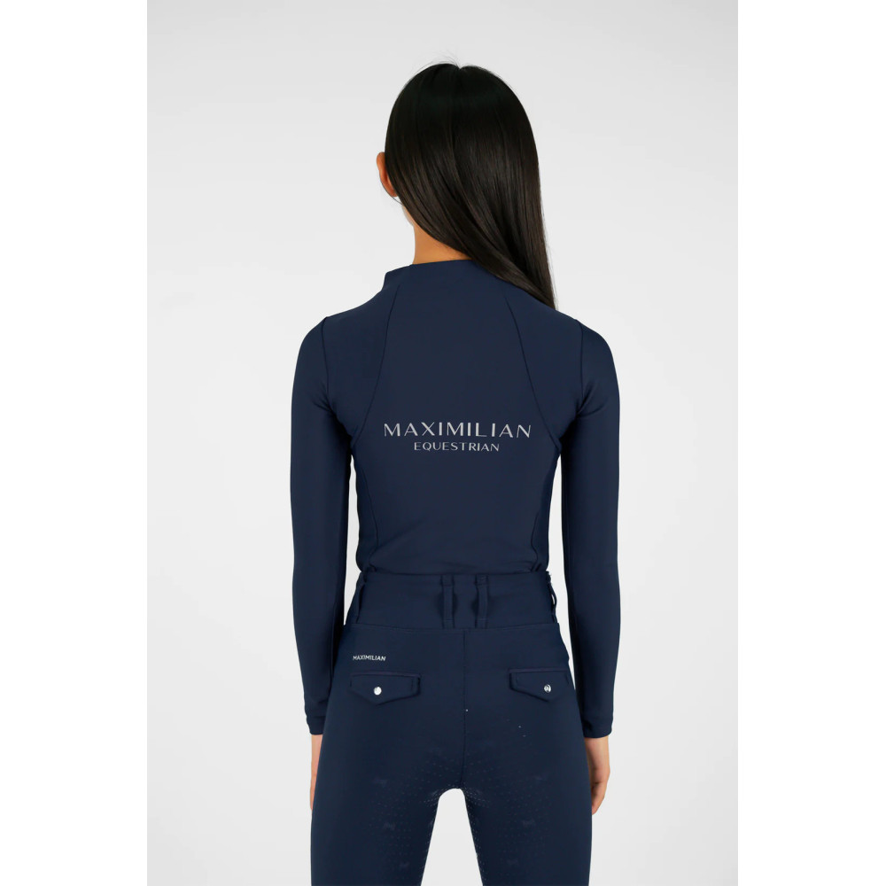 Młodzieżowa Bluzka z Długim Rękawem (Navy) Maximilian Equestrian