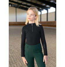 Młodzieżowa Zimowa Bluzka z Długim Rękawem (Black) Maximilian Equestrian