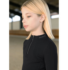 Młodzieżowa Zimowa Bluzka z Długim Rękawem (Black) Maximilian Equestrian