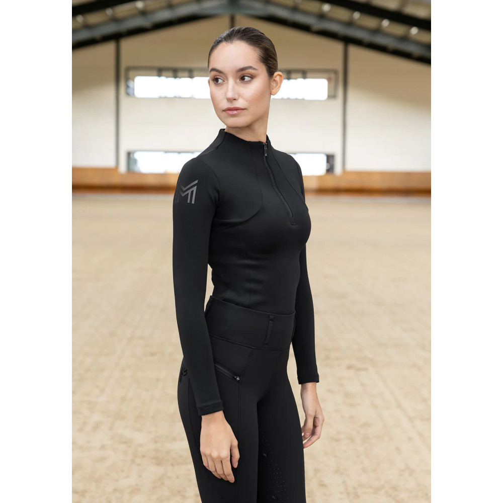 Zimowa Bluzka z Długim Rękawem (Black) Maximilian Equestrian