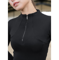 Zimowa Bluzka z Długim Rękawem (Black) Maximilian Equestrian