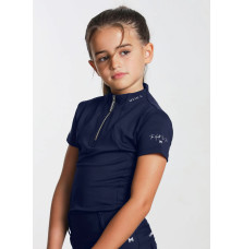 Młodzieżowa Bluzka z Krótkim Rękawem (Navy) Maximilian Equestrian
