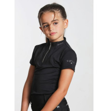 Młodzieżowa Bluzka z Krótkim Rękawem (Black) Maximilian Equestrian