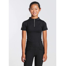 Młodzieżowa Bluzka z Krótkim Rękawem (Black) Maximilian Equestrian
