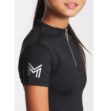 Młodzieżowa Bluzka z Krótkim Rękawem (Black) Maximilian Equestrian