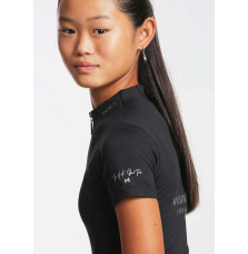 Młodzieżowa Bluzka z Krótkim Rękawem (Black) Maximilian Equestrian