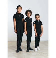 Młodzieżowa Bluzka z Krótkim Rękawem (Black) Maximilian Equestrian