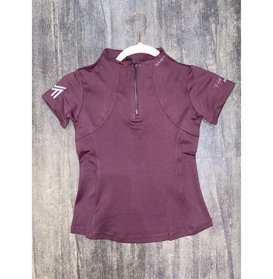 Młodzieżowa Bluzka z Krótkim Rękawem (Wine) Maximilian Equestrian