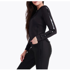 Bluza z Kapturem Reflection Zip (Black) Maximilian