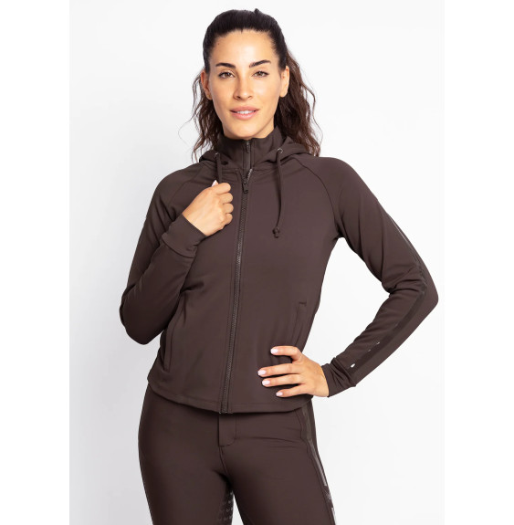 Bluza z kapturem Reflection Zip (Chocolate) Maximilian Equestrian