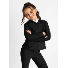 Młodzieżowa Bluza z Kapturem Reflection Zip (Black) Maximilian Equestrian