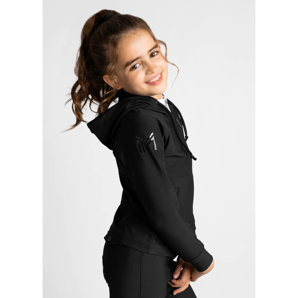 Młodzieżowa Bluza z Kapturem Reflection Zip (Black) Maximilian Equestrian