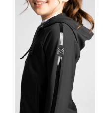 Młodzieżowa Bluza z Kapturem Reflection Zip (Black) Maximilian Equestrian