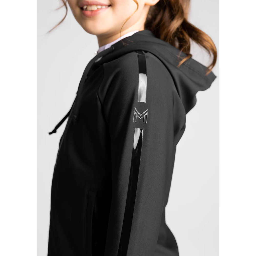 Młodzieżowa Bluza z Kapturem Reflection Zip (Black) Maximilian Equestrian
