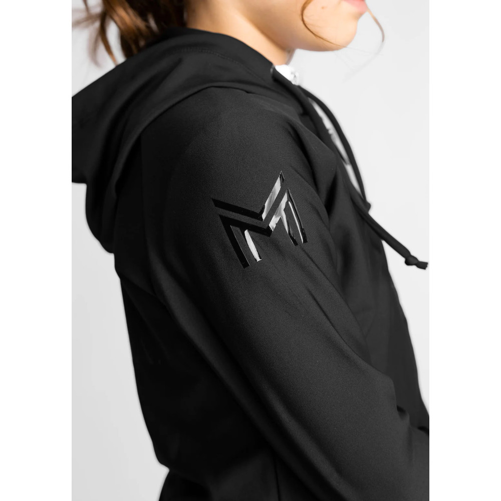 Młodzieżowa Bluza z Kapturem Reflection Zip (Black) Maximilian Equestrian