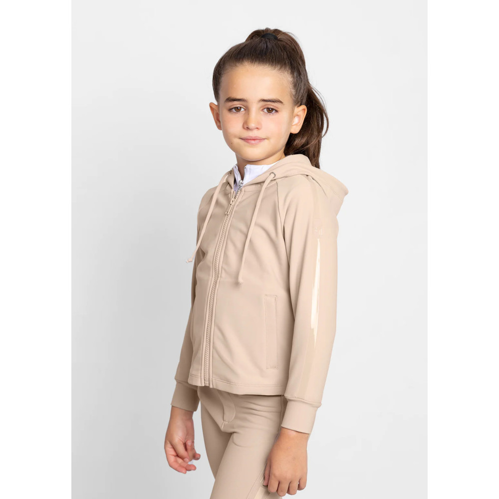 Młodzieżowa Bluza z Kapturem Reflection Zip (Beige) Maximilian Equestrian