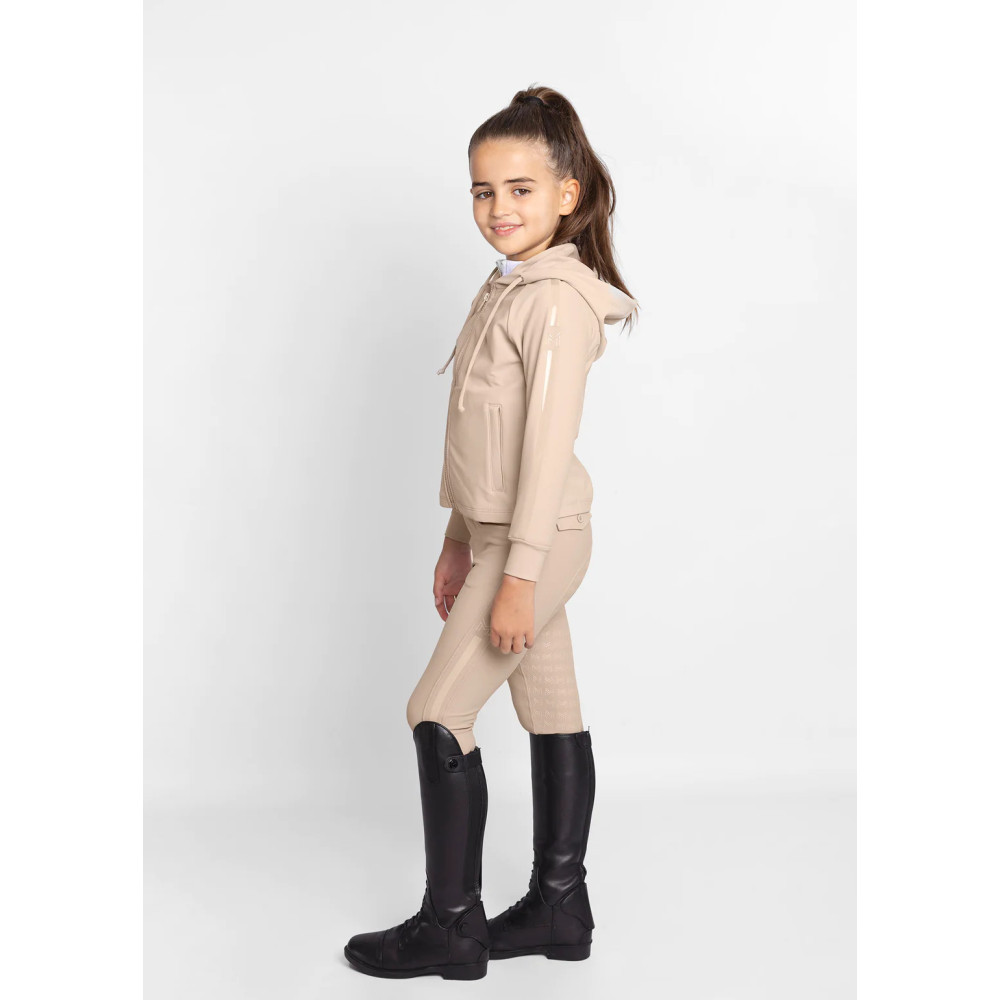Młodzieżowa Bluza z Kapturem Reflection Zip (Beige) Maximilian Equestrian