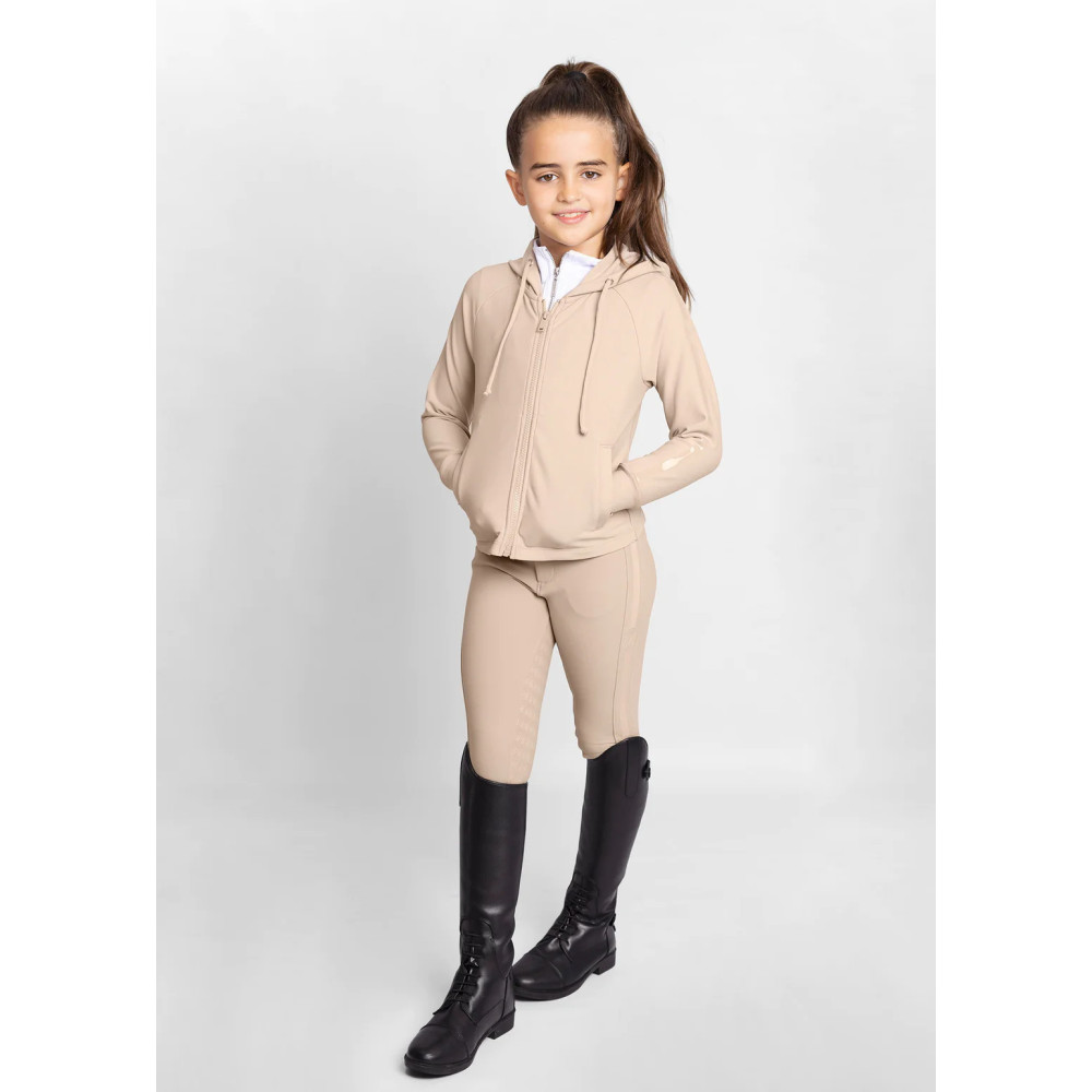 Młodzieżowa Bluza z Kapturem Reflection Zip (Beige) Maximilian Equestrian