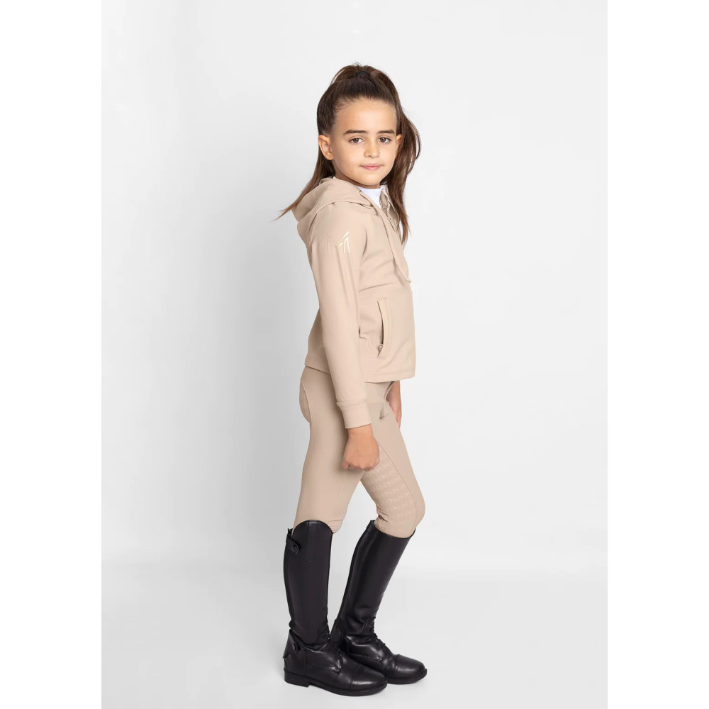 Młodzieżowa Bluza z Kapturem Reflection Zip (Beige) Maximilian Equestrian