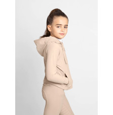 Młodzieżowa Bluza z Kapturem Reflection Zip (Beige) Maximilian Equestrian