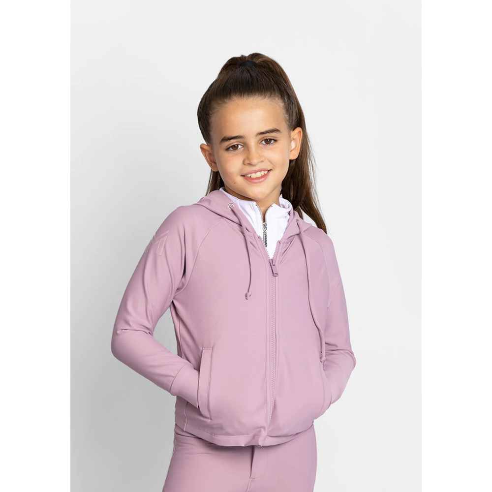 Młodzieżowa Bluza z Kapturem Reflection Zip (Mauve) Maximilian Equestrian