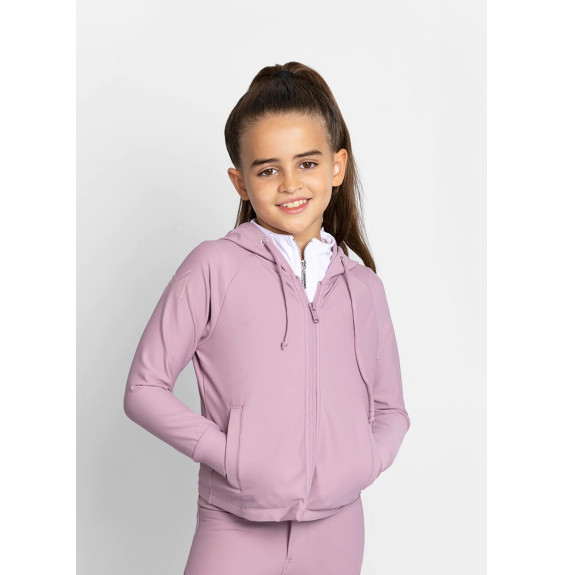 Młodzieżowa Bluza z Kapturem Reflection Zip (Mauve) Maximilian Equestrian