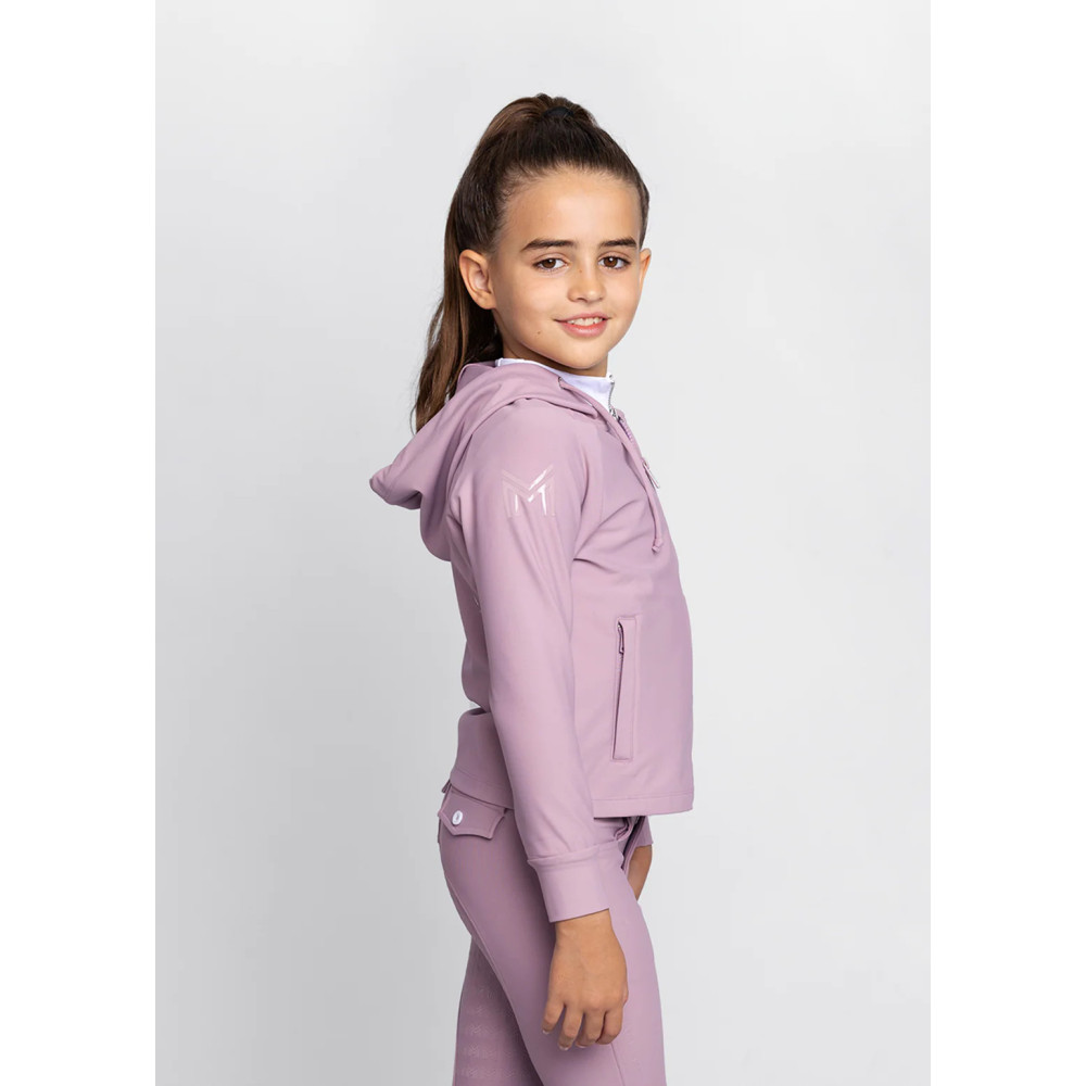Młodzieżowa Bluza z Kapturem Reflection Zip (Mauve) Maximilian Equestrian