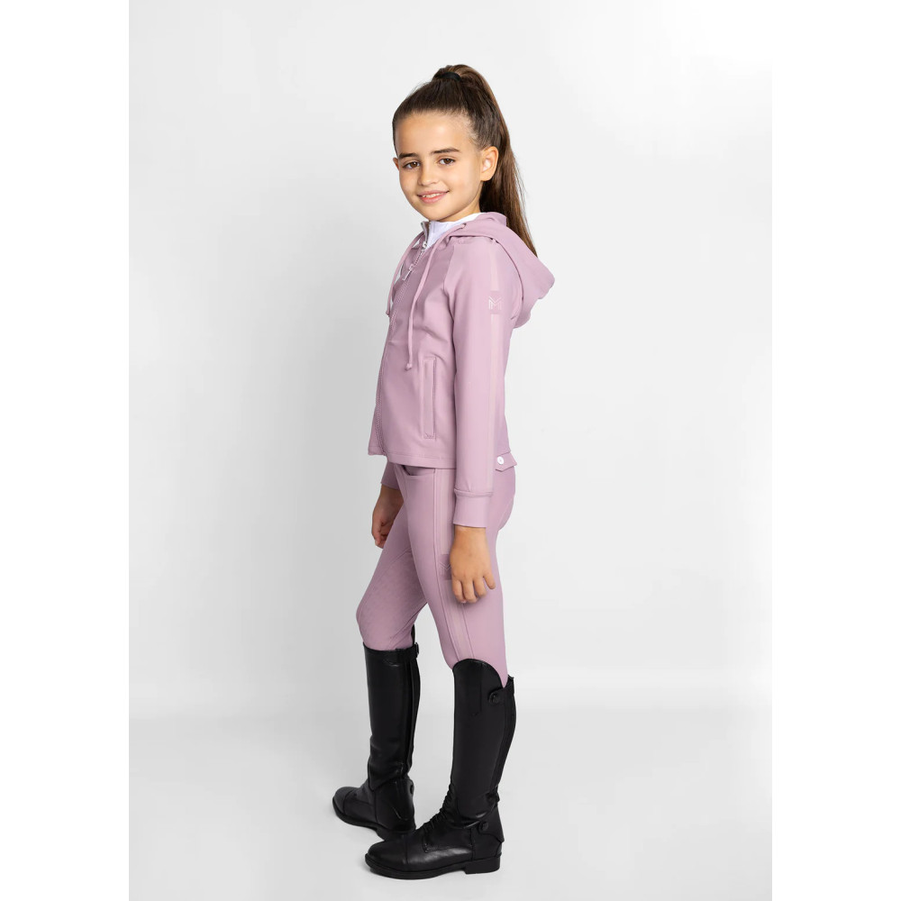 Młodzieżowa Bluza z Kapturem Reflection Zip (Mauve) Maximilian Equestrian