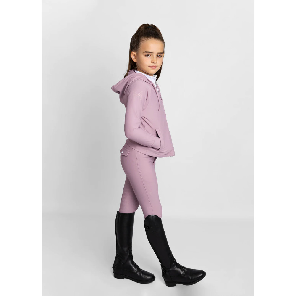 Młodzieżowa Bluza z Kapturem Reflection Zip (Mauve) Maximilian Equestrian