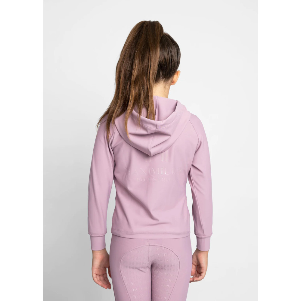 Młodzieżowa Bluza z Kapturem Reflection Zip (Mauve) Maximilian Equestrian