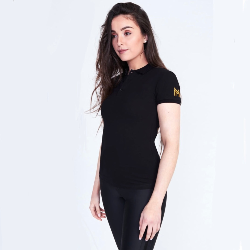 Bluzka Polo (Black/Gold) Maximilian Equestrian