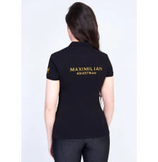 Bluzka Polo (Black/Gold) Maximilian Equestrian