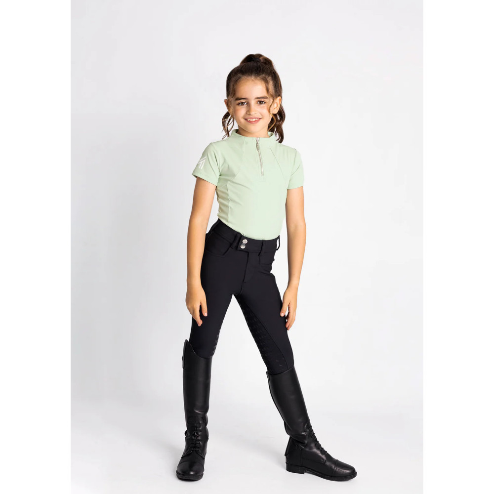 Młodzieżowa Bluzka z Krótkim Rękawem (Sage Green) Maximilian Equestrian