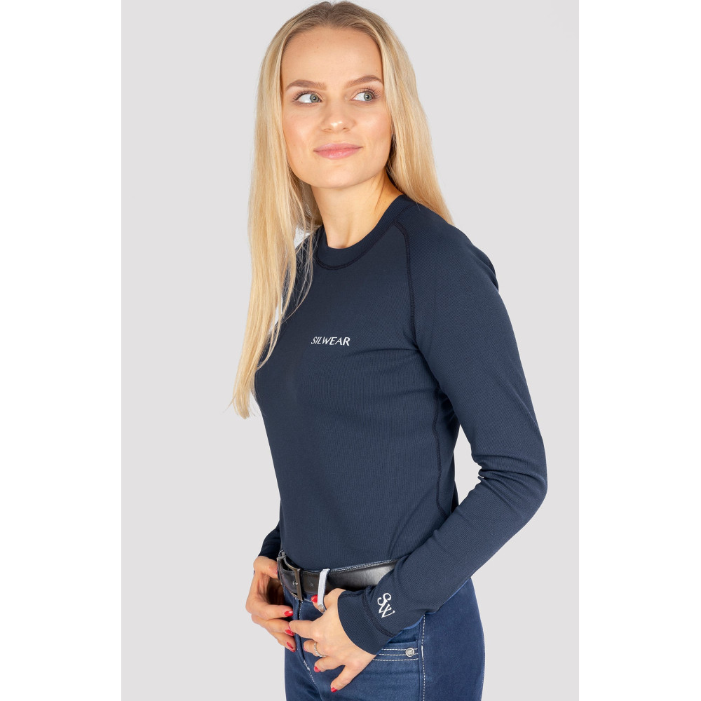 Koszulka z Długim Rękawem Argento Optimal Damska Granat Silwear