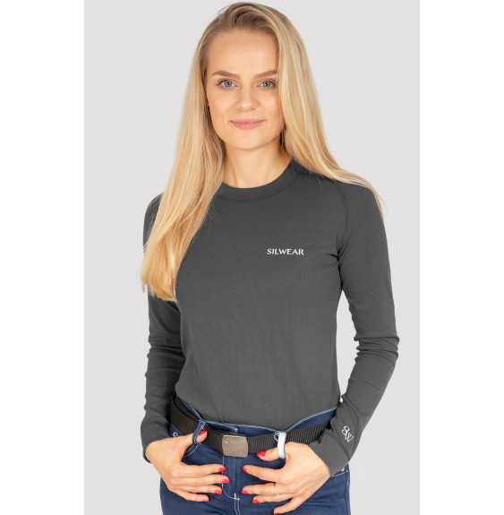 Koszulka z Długim Rękawem Argento Optimal Damska Grafit Silwear